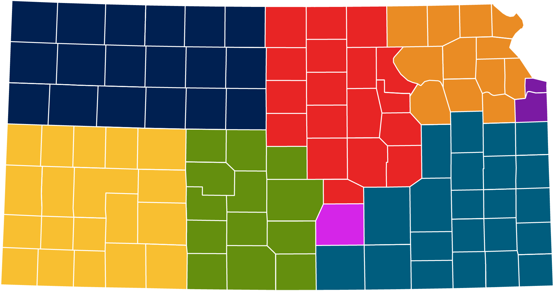 KAFP_AboutUs_BoardofDirectors_Districts_District Map